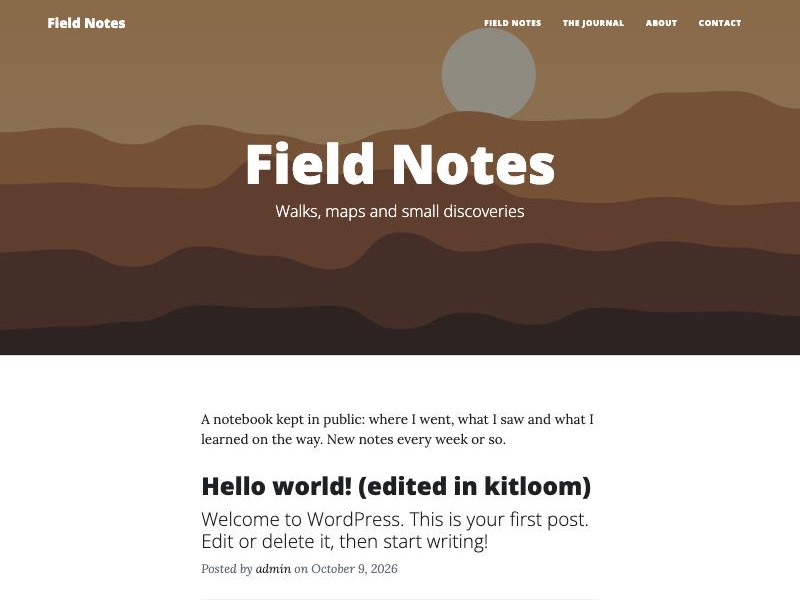 Journal theme