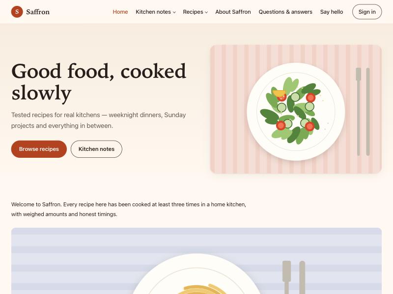 Saffron theme